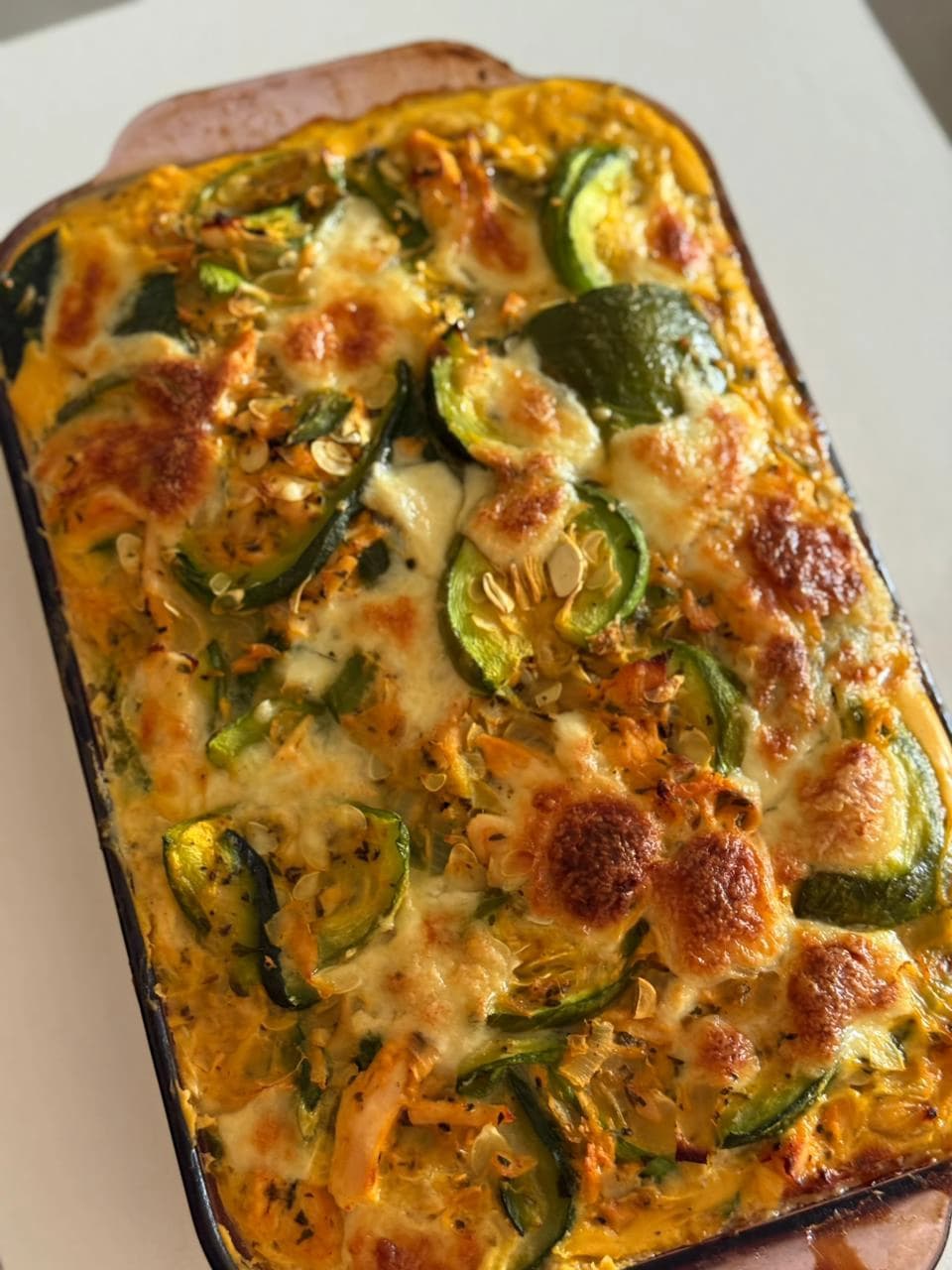 Tortilla de zapallito y pollo